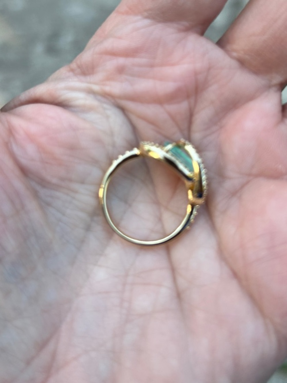 Wrapped then Unwrapped Aquamarine Ring - Picture 4 of 5